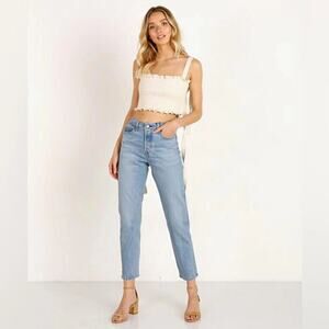 Levi's Women's Blue Light Wash Wedgie Icon Fit Straight Leg Jeans Size 25